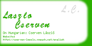 laszlo cserven business card