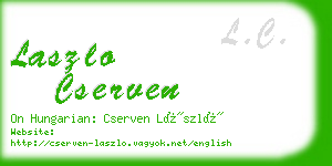 laszlo cserven business card